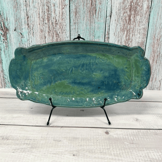 Moss Tide Serving Ceramic Platter