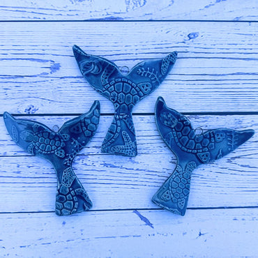 Deep Sea Blue Whale Tail Hanging Deco