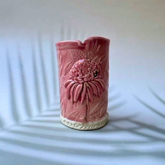Pink Vase with flower details