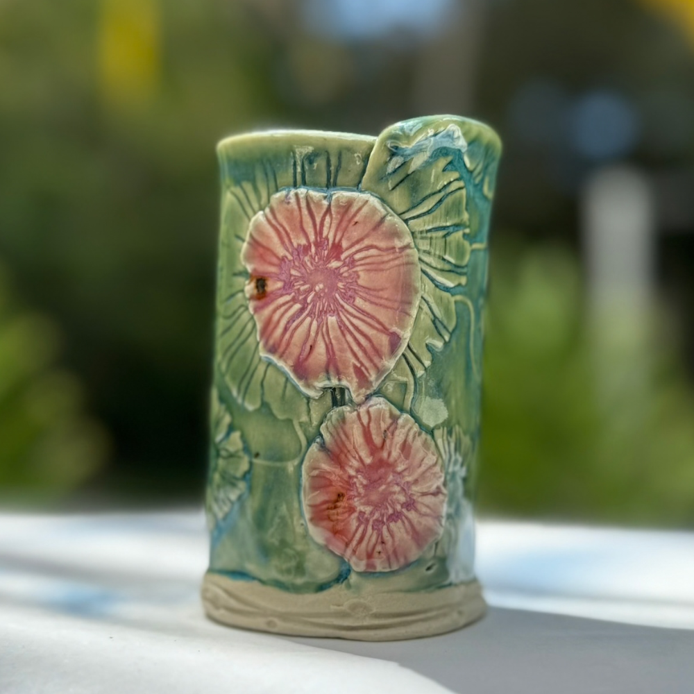 handmade pink flower bud vase Sunshine Coast ceramics