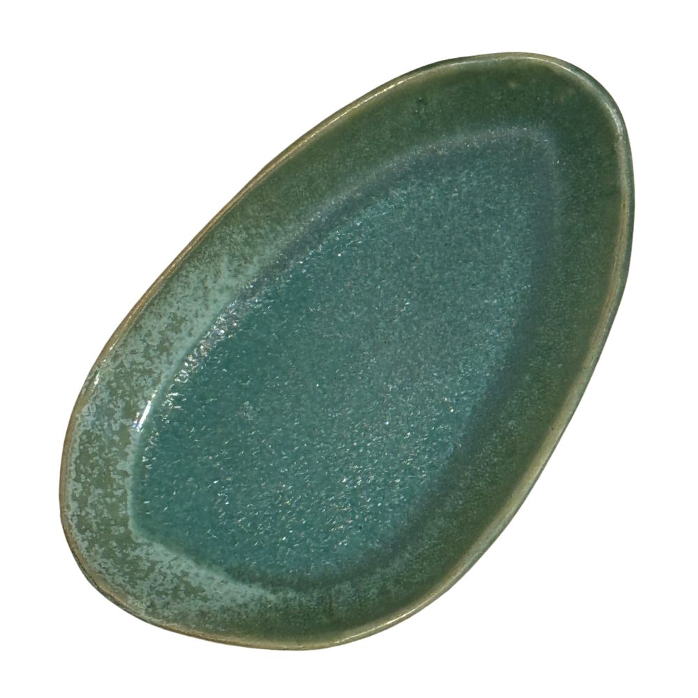 Green Ivy Pebble Plate
