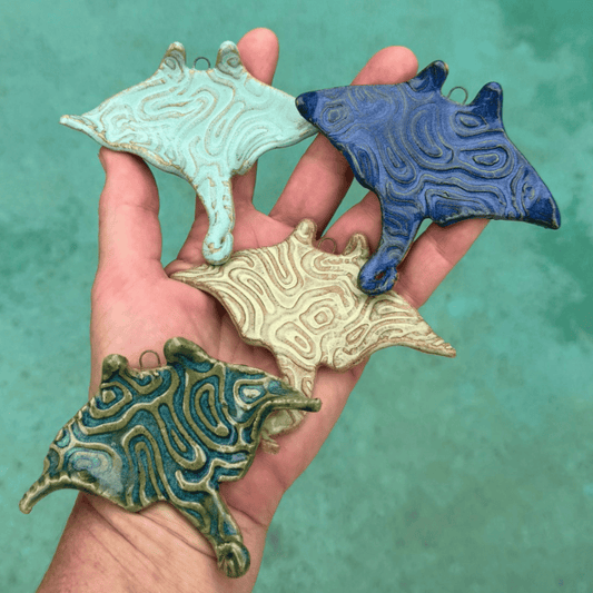 Sandy Ceramic Stingrays Hanging Decorations