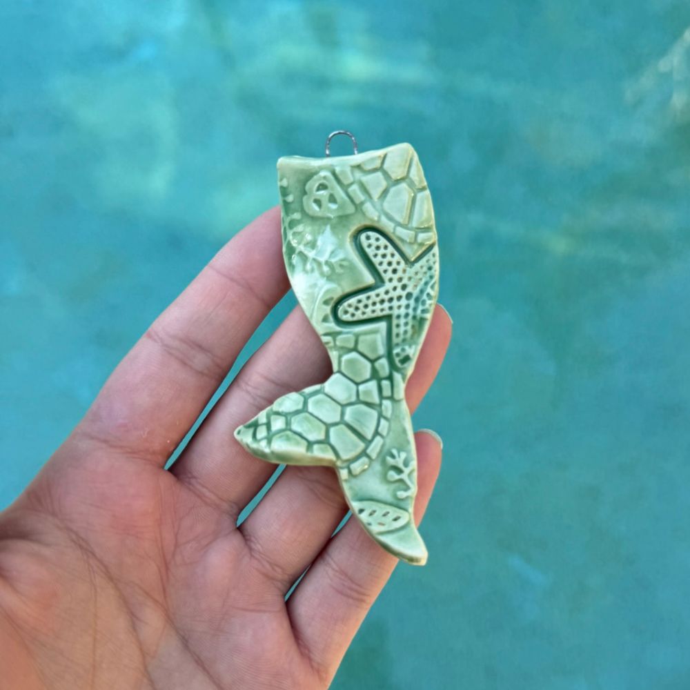 Green Mermaid Tail Green Hanging Ornament