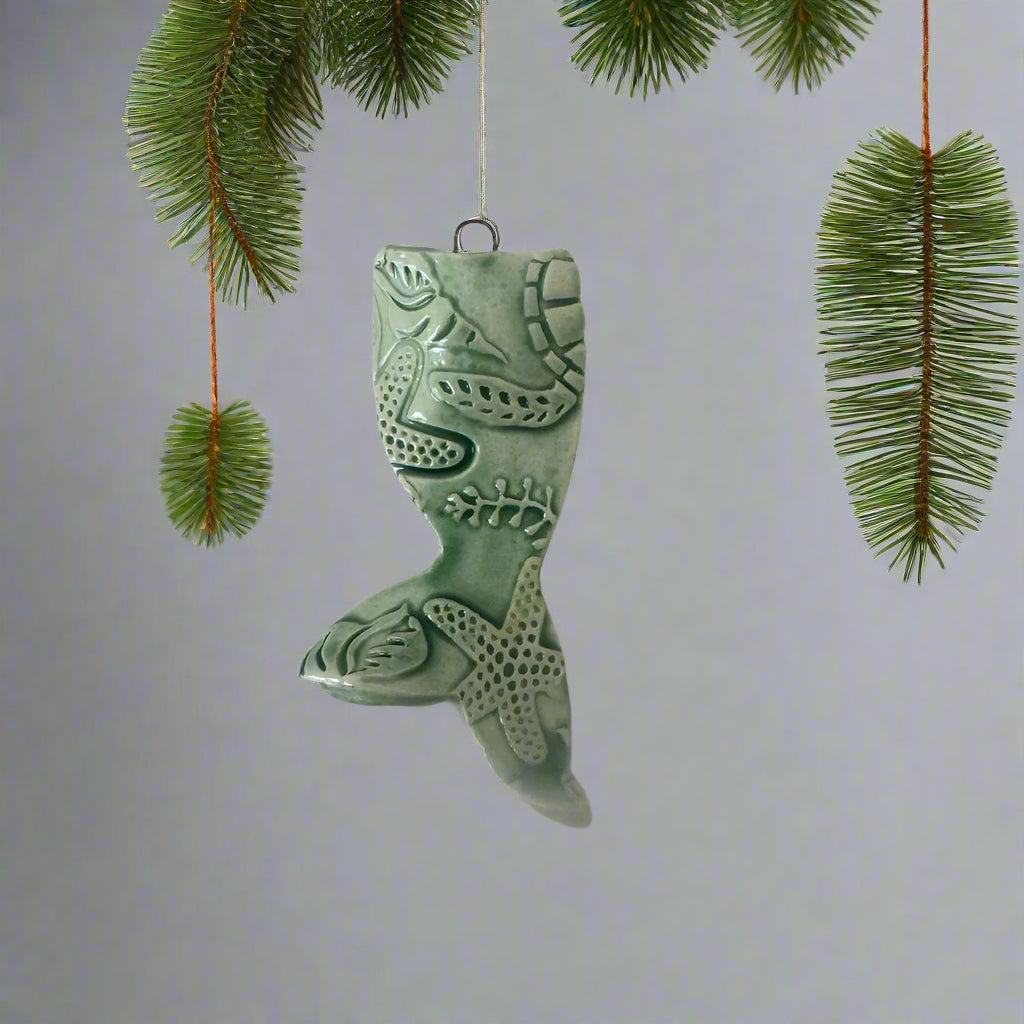 Green Mermaid Tail Green Hanging Ornament