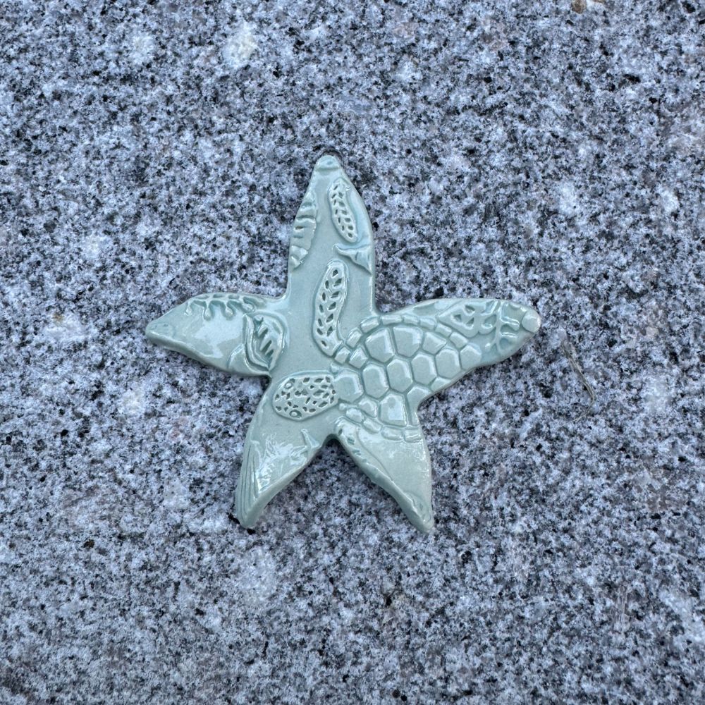 Aqua Starfish Hanging Ornament