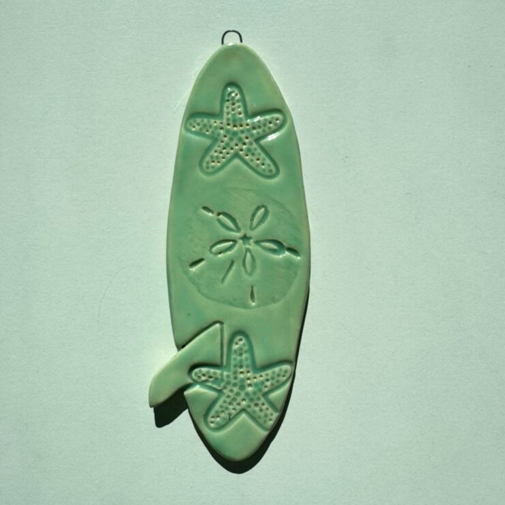 Succulent Surfboard Hanging Ornament
