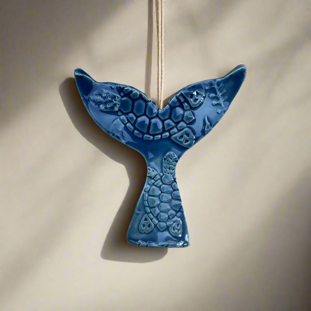 Deep Sea Blue Whale Tail Hanging Deco