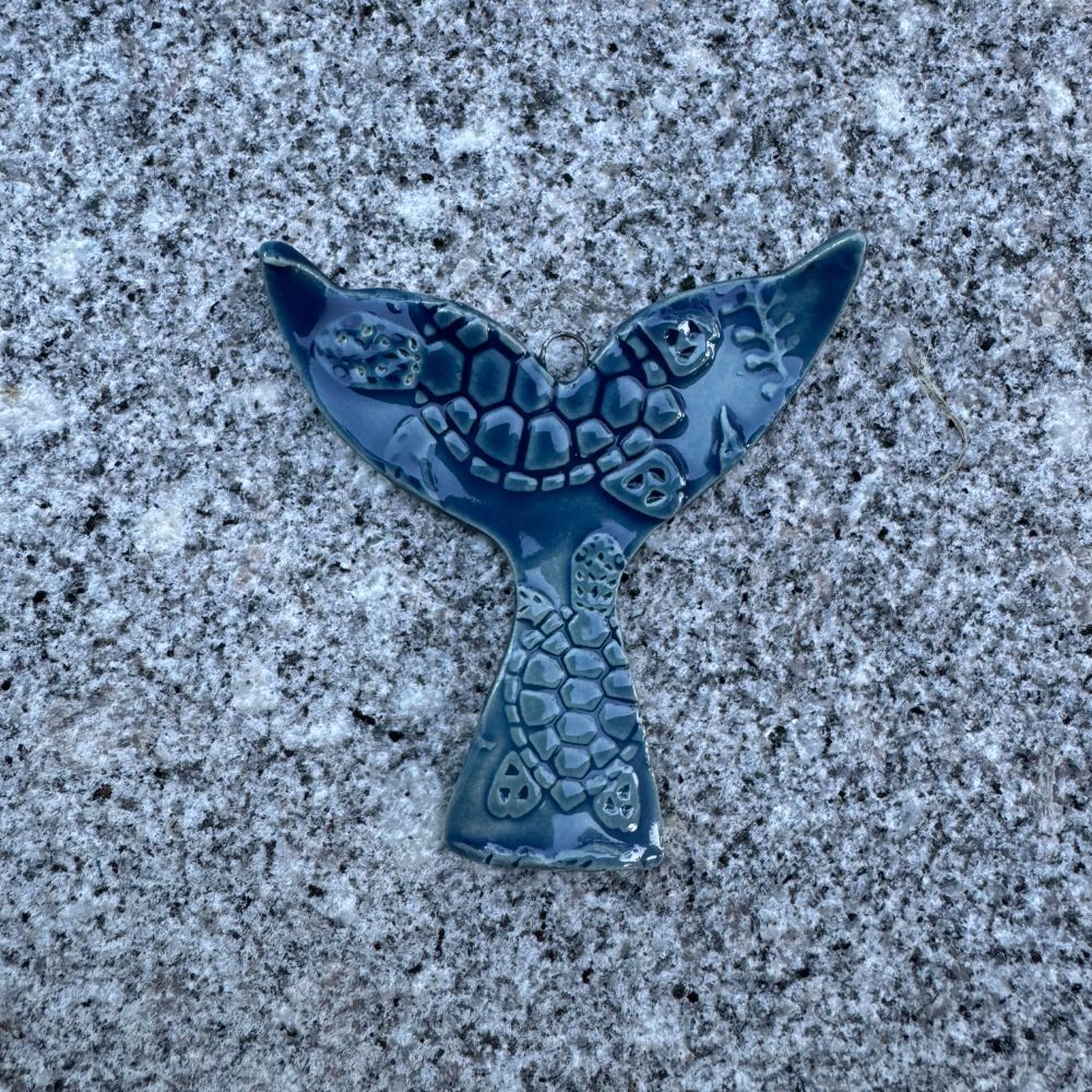 Deep Sea Blue Whale Tail Hanging Deco