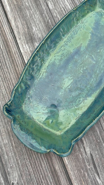 Moss Tide Serving Ceramic Platter