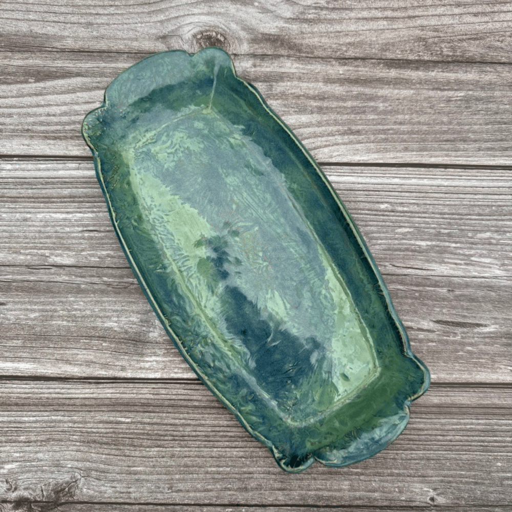 Moss Tide Serving Ceramic Platter