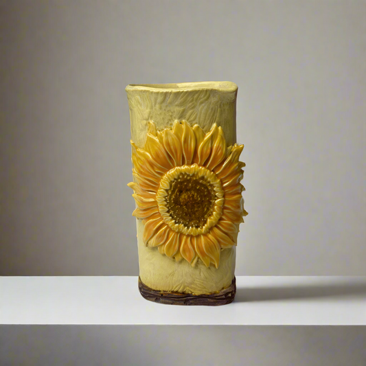 Yellow Sunflower Ceramic Vase