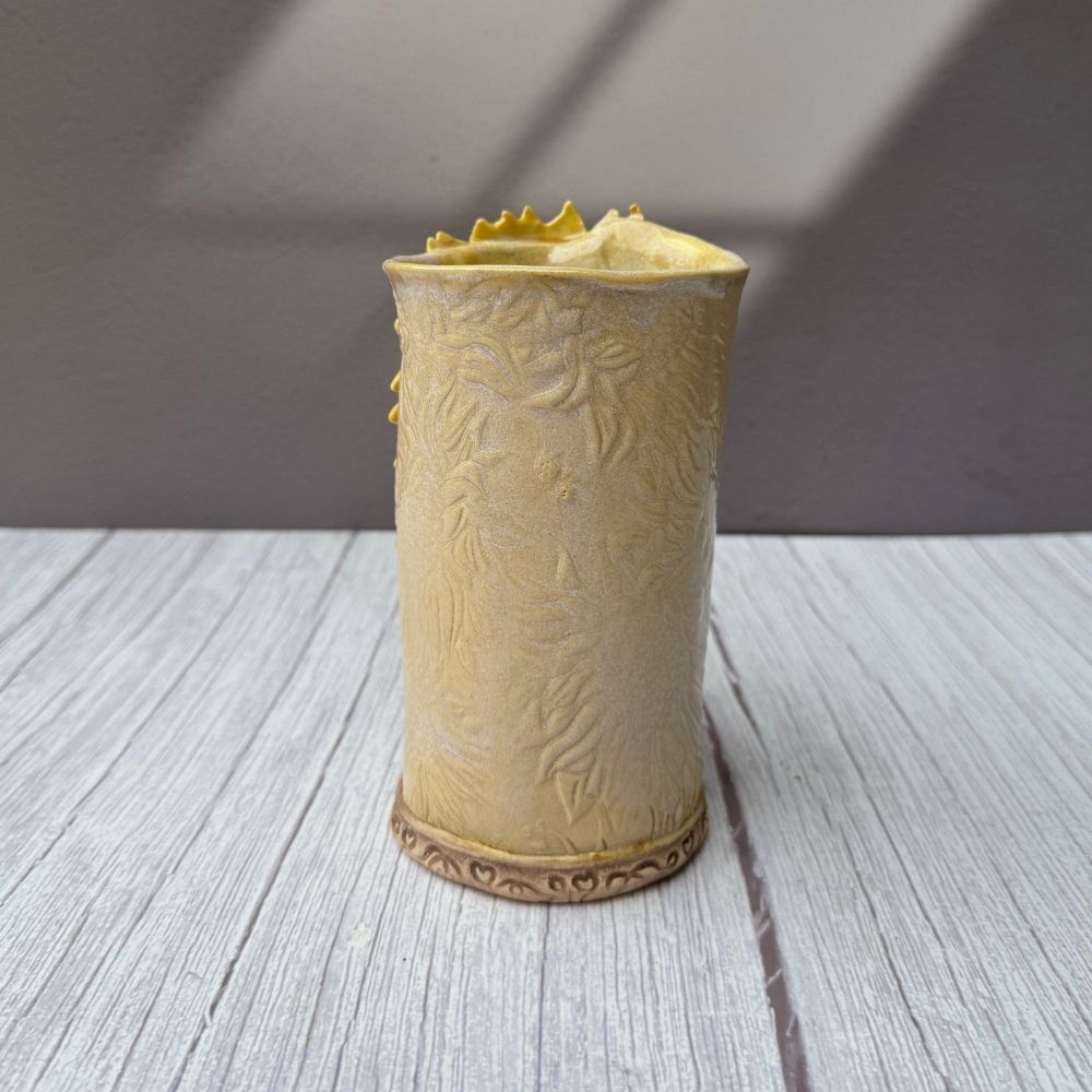 Yellow Sunflower Vase