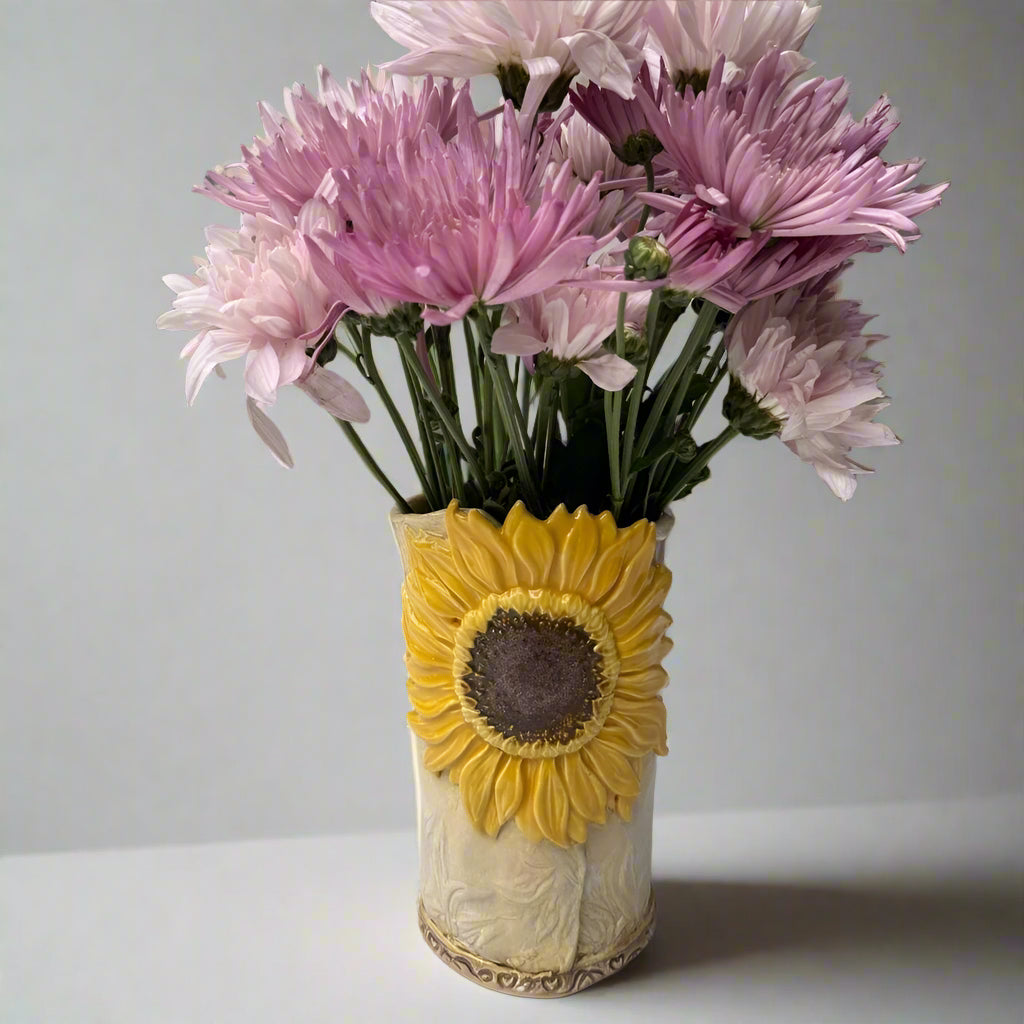 Yellow Sunflower Vase