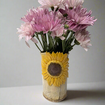 Yellow Sunflower Vase