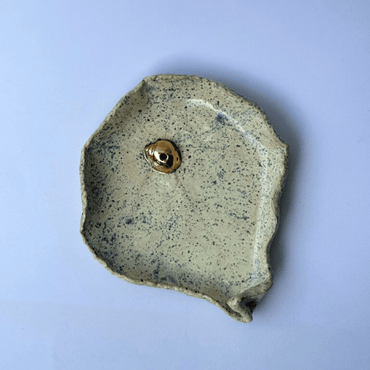 Yellow Speckled Leaf - Incense Holder