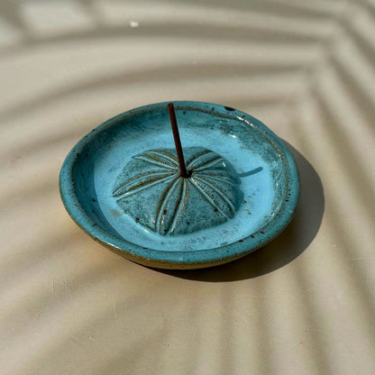 Ceramic Incense holders with sand dollar 