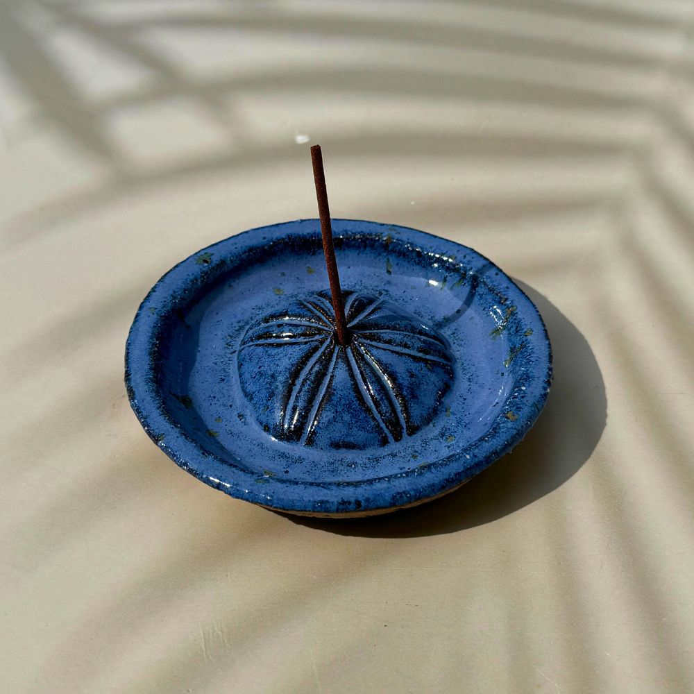 Ceramic Incense holders with sand dollar 