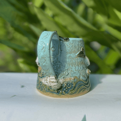 Handmade Ceramic mug with texture Sunshine Coast
