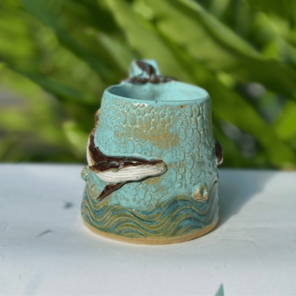 Sea life ceramic mug with whale detail Australia