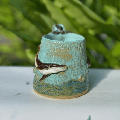 Sea life ceramic mug with whale detail Australia