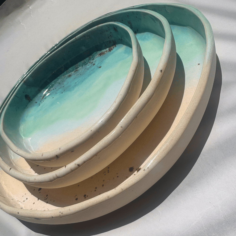 Nesting Blates - Blue Ocean Glaze