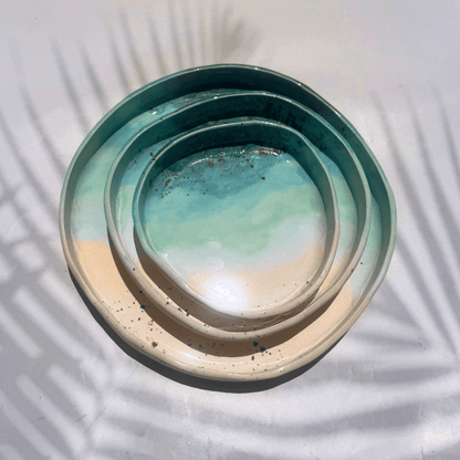 Nesting Blates - Blue Ocean Glaze