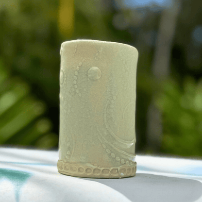 Small handmade floral bud vase Australian pottery Sunshine Coast