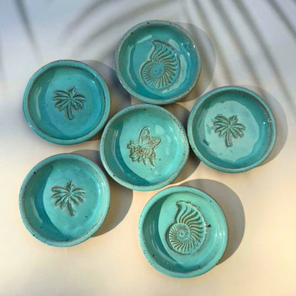 Turquoise Blue Ocean Ring Dishes