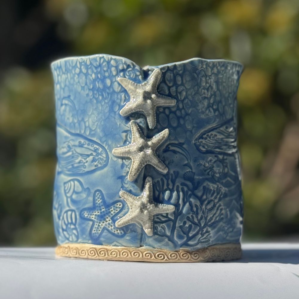 Blue Ocean Starfish Planter