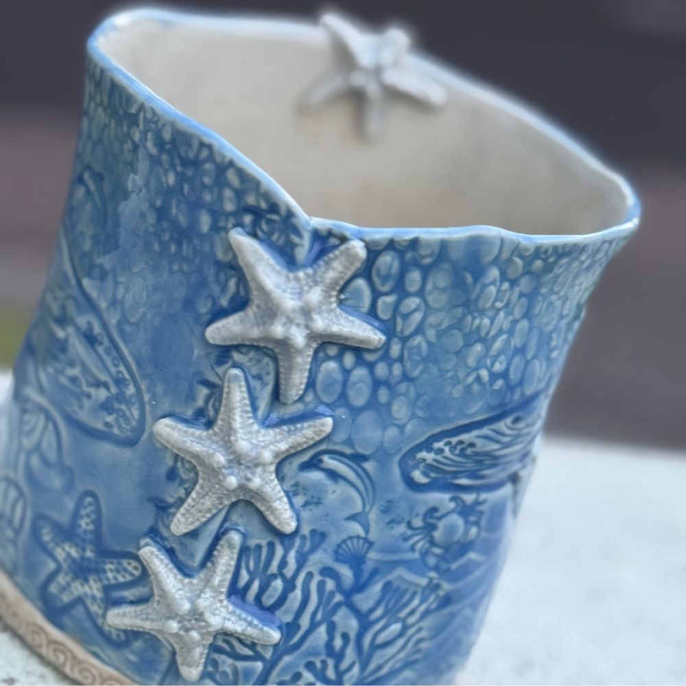Blue Ocean Starfish Planter