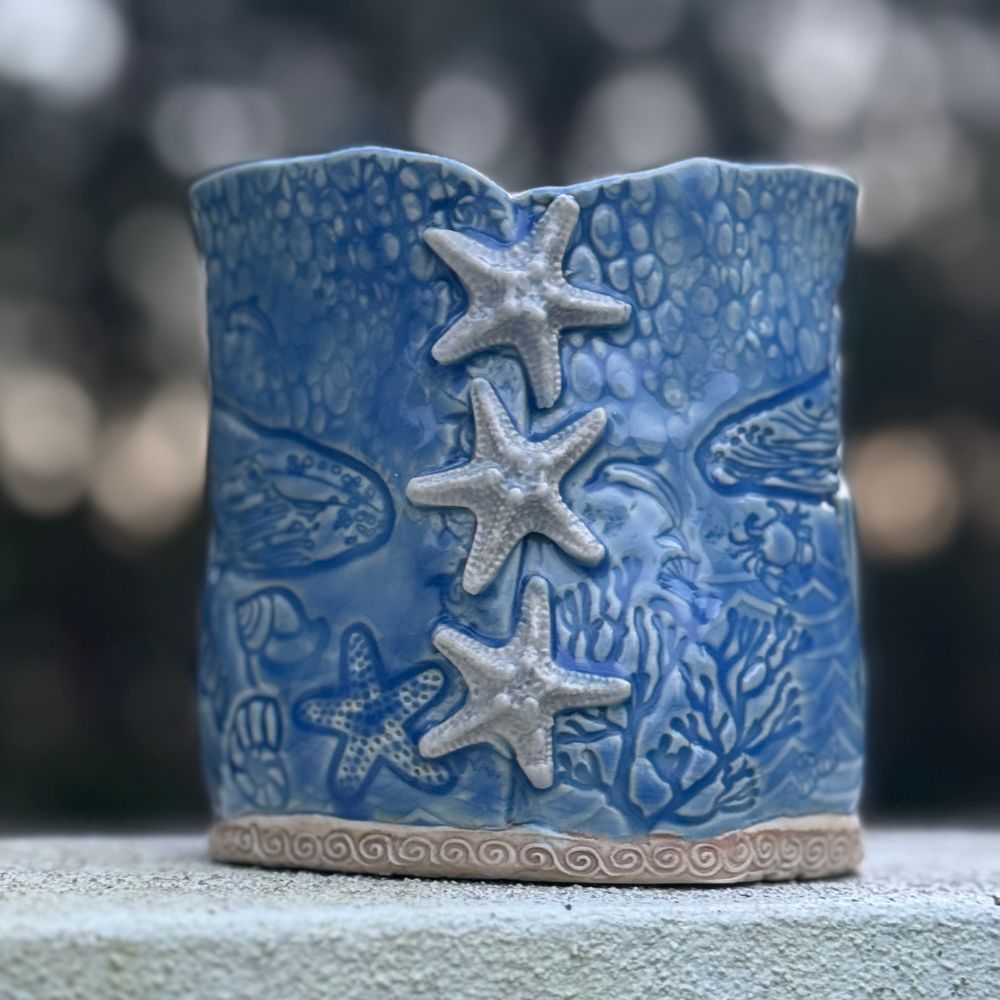 Blue Ocean Starfish Planter