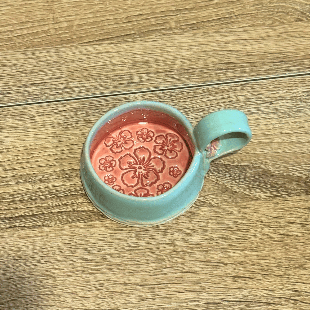 Australian handmade pottery candle holder mug coastal decor