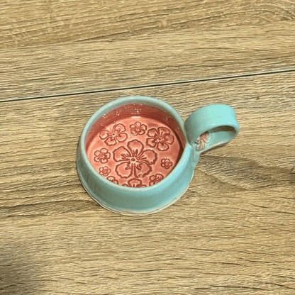 Australian handmade pottery candle holder mug coastal decor