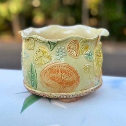 Citrus Splash Footed Planter