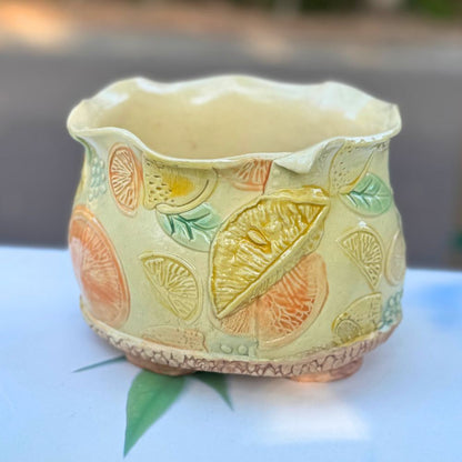 Citrus Splash Footed Planter