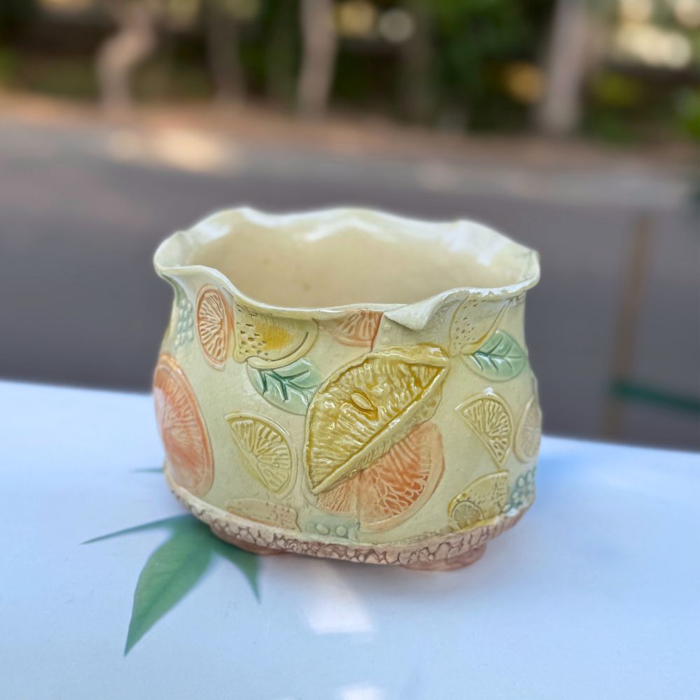 Citrus Splash Footed Planter