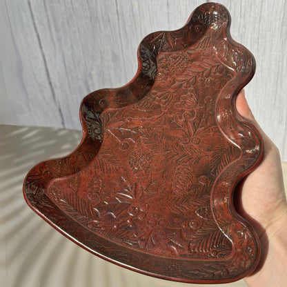Christmas Tree Plate in a beautiful natural copper colour