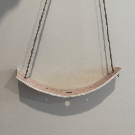 pink ceramic air plant cradle