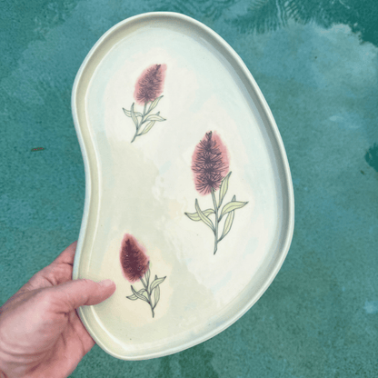 Grevillea Bloom Ceramic Serving Platter – Australian Native Flower