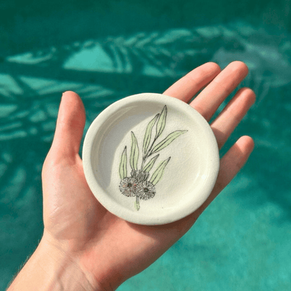 Gum Blossom Ceramic Trinket Dish