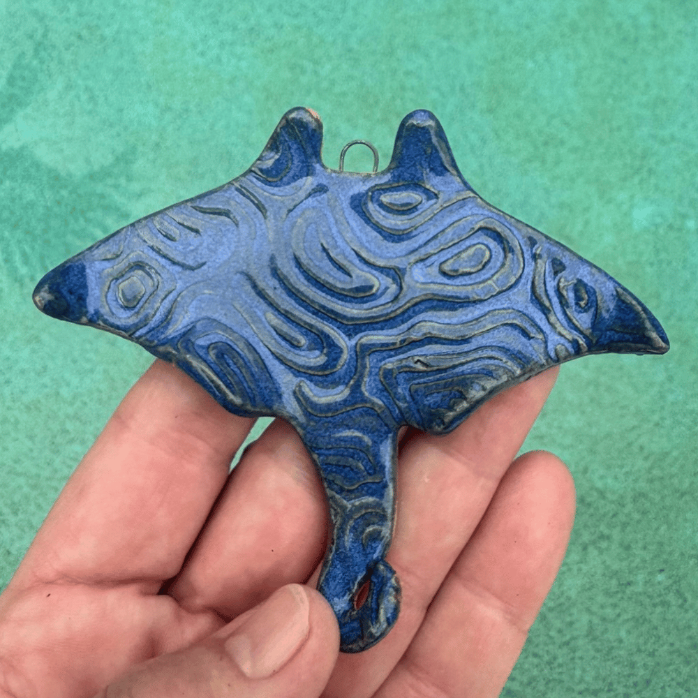 Sandy Ceramic Stingrays Hanging Decorations