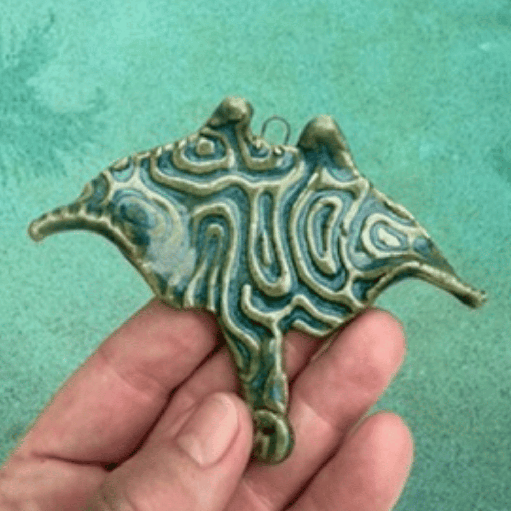 Sandy Ceramic Stingrays Hanging Decorations