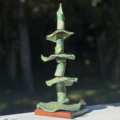 LEAF STACK Garden Totem Pole