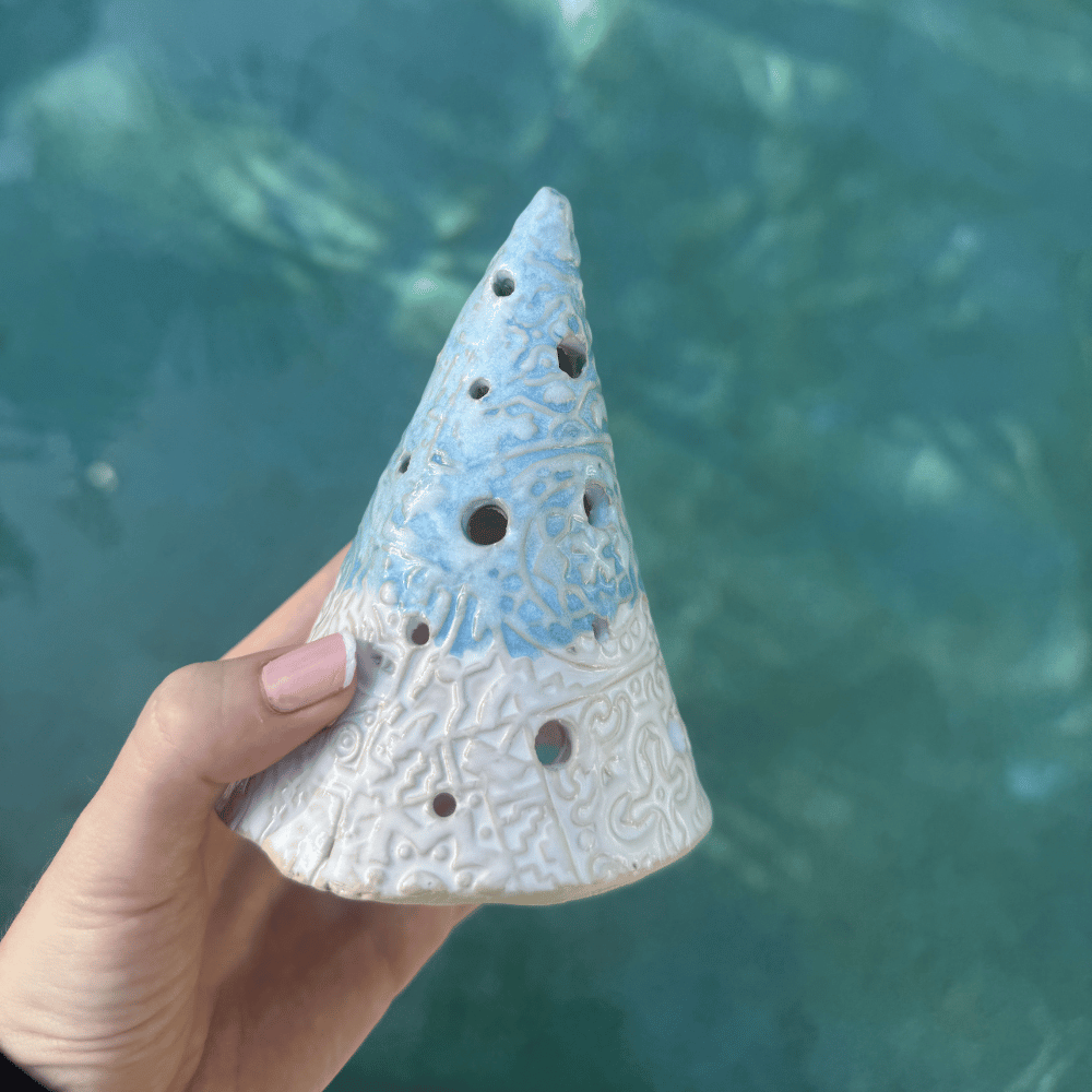 beach style tealight holder sunshine coast pottery