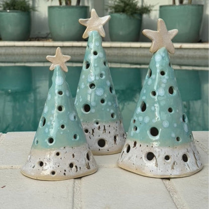 coastal christmas luminary cones