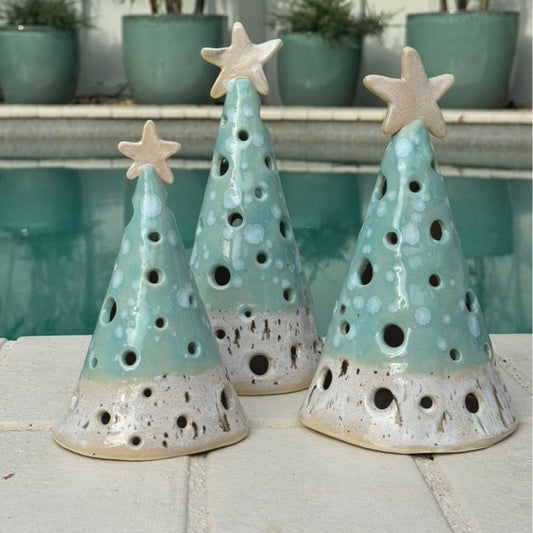 coastal christmas luminary cones