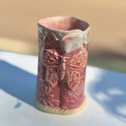 butterfly ceramic bud vase sunshine coast pottery