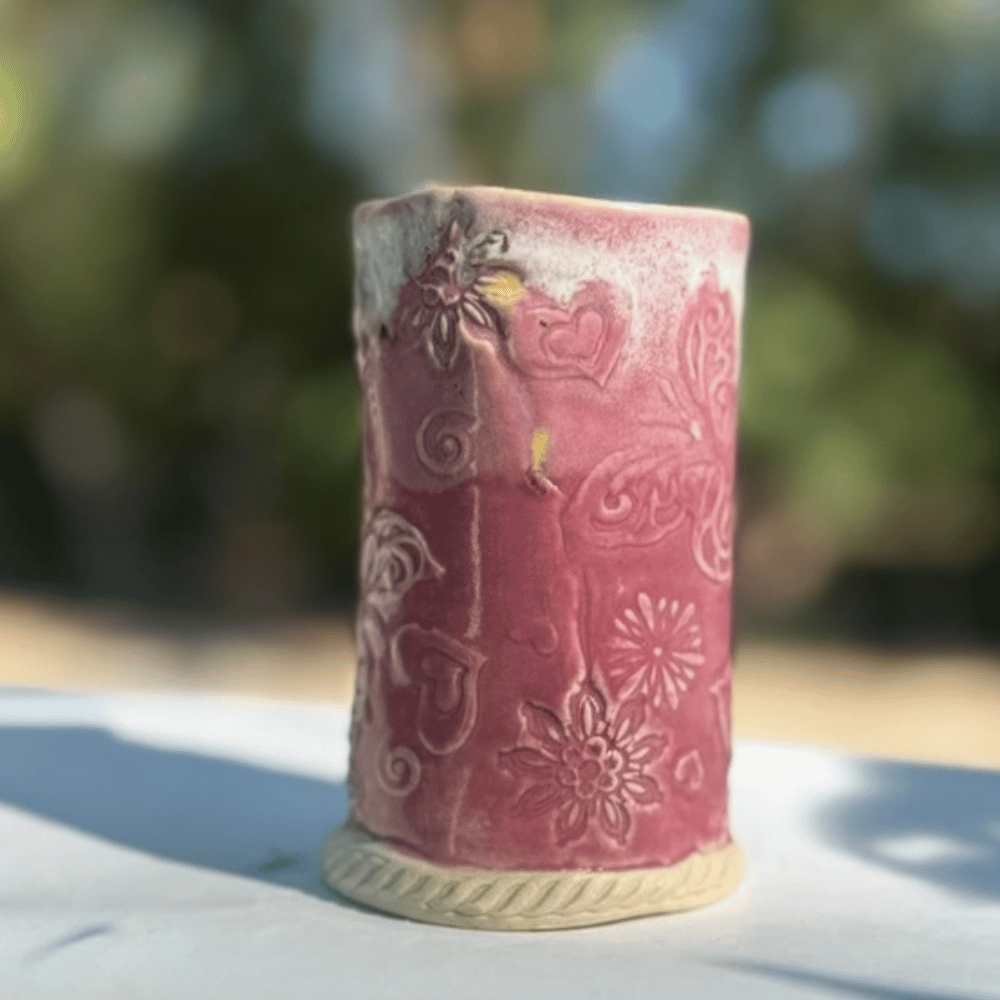 handmade butterfly vase australian ceramics