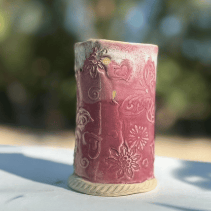 handmade butterfly vase australian ceramics