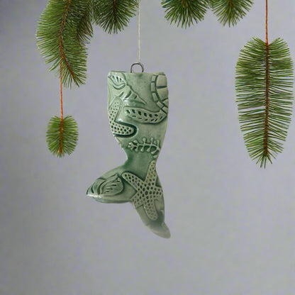 Green Mermaid Tail Green Hanging Ornament